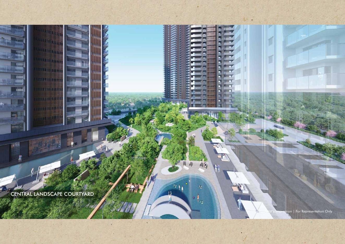 Artist's impression of the central landscape courtyard